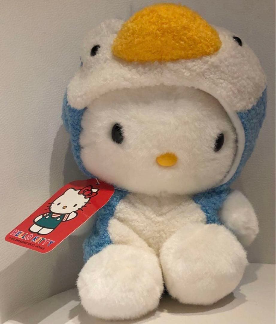 サンリオ　ハローキティ　ペンギン ぬいぐるみ 大 2000年　レトロ　新品タグ付