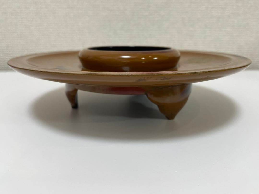 葵紋 天目台 漆器 木製 アンティーク レトロ 時代物 茶道具 骨董品