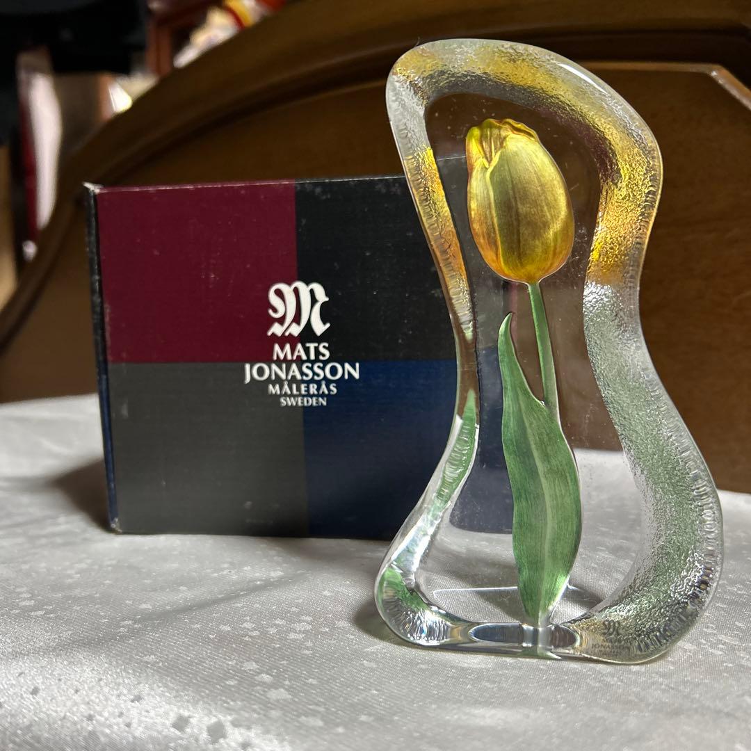 お値下げ　Mats Jonasson チューリップデザイン ガラス