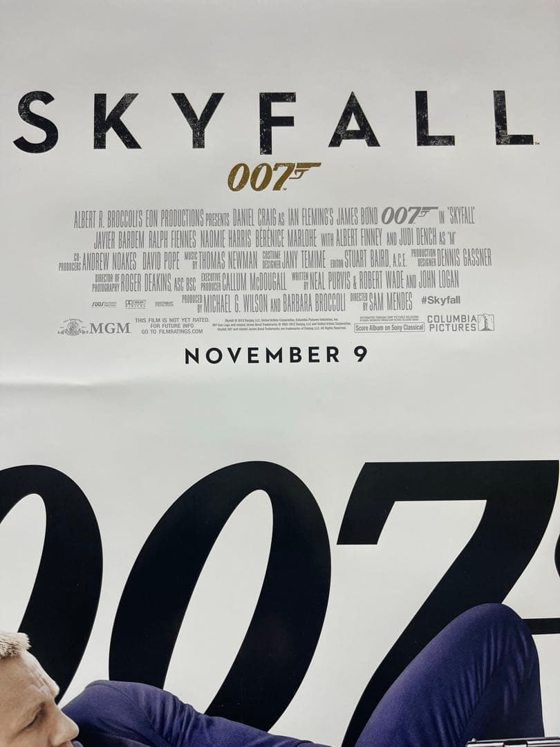 *枚数限定*映画館用片面印刷ポスターUS版:007 スカイフォール