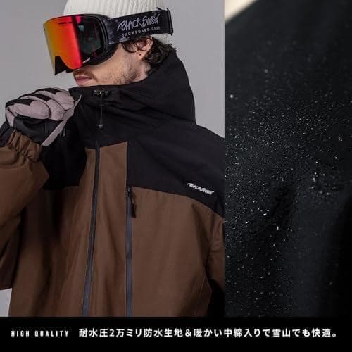 [ＢＬＡＣＫ　ＳＮＯＷ] スノボウェア 上下セット メンズ スノーボードウェア*