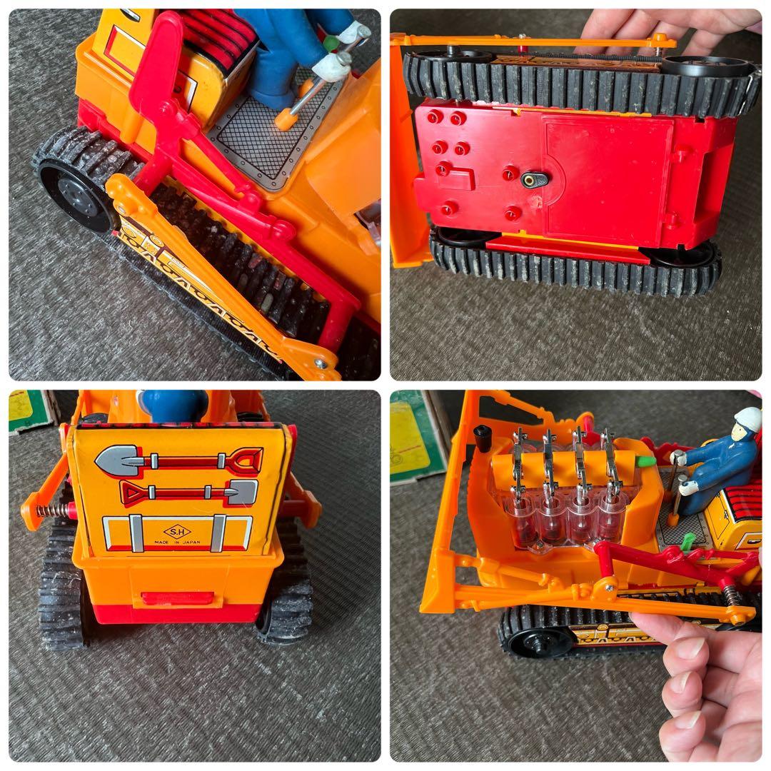 堀川玩具 ニューアクショントイ スーパーブルドーザ ブリキ オモチャ 当時物