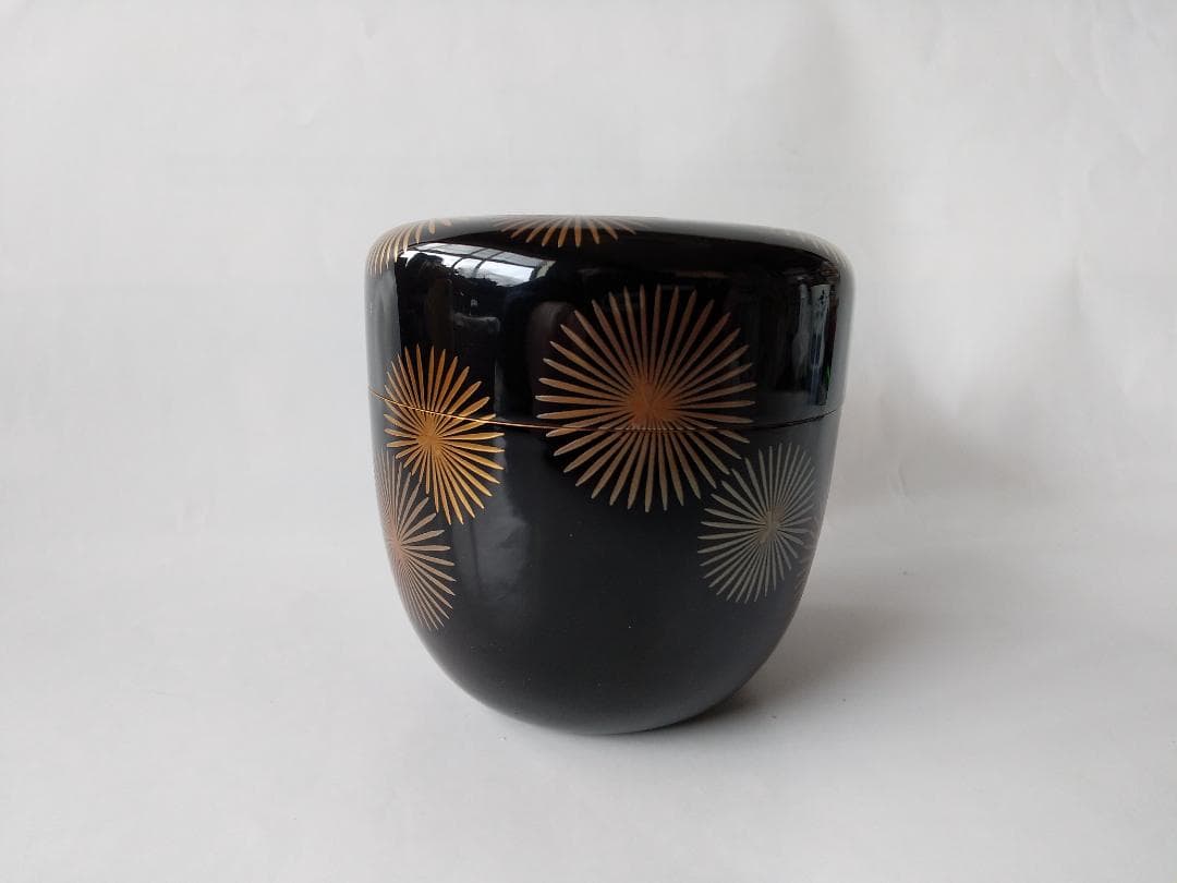 岡本漆専堂 岡本漆園 作 唐松 棗 共箱 漆器 漆芸 抹茶 茶道具 新品 未使用