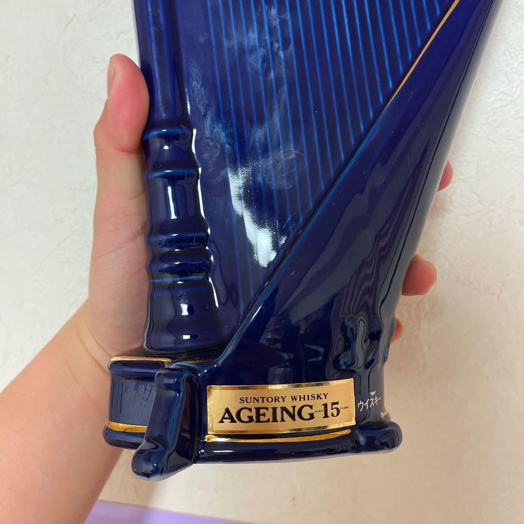 サントリーウイスキー エイジング 15年 陶器ボトルハープ 500ml 43%