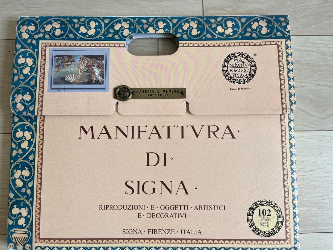 ボッティチェリ《ヴィーナスの誕生》　大判布製複製画　イタリアフィレンツェ製