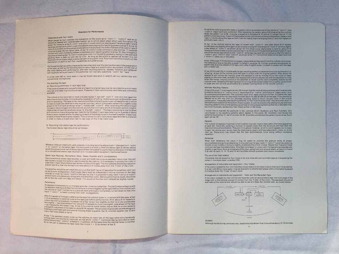 Steve Reich のSong Collection 5 Score