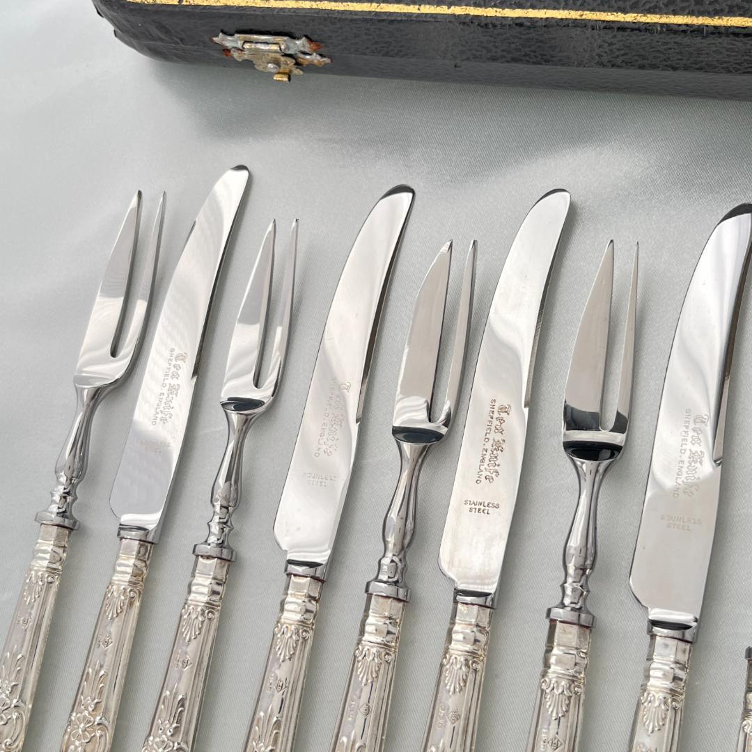 【HARRISON BROTHERS】【純銀ハンドル】キングスパターン12本