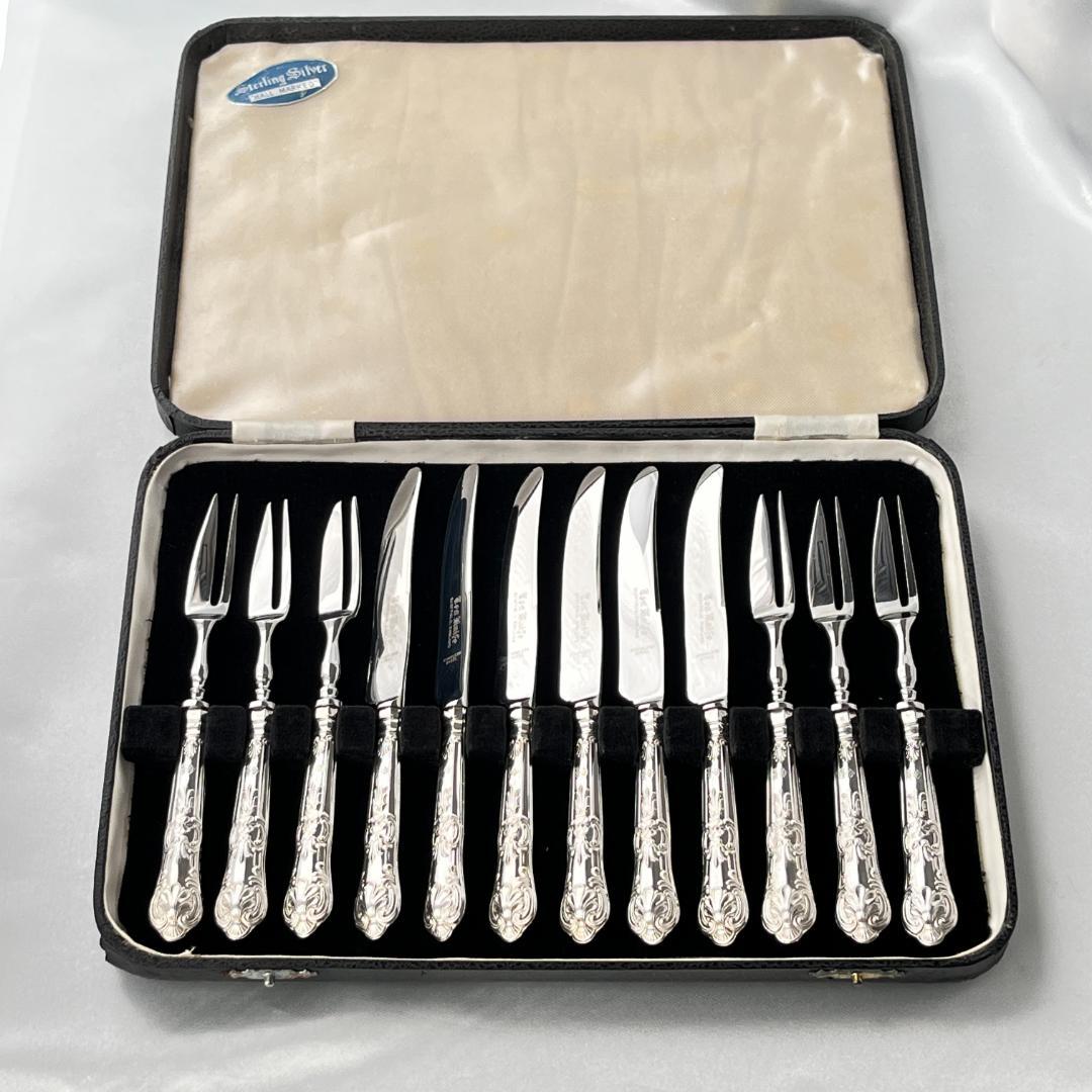 【HARRISON BROTHERS】【純銀ハンドル】キングスパターン12本