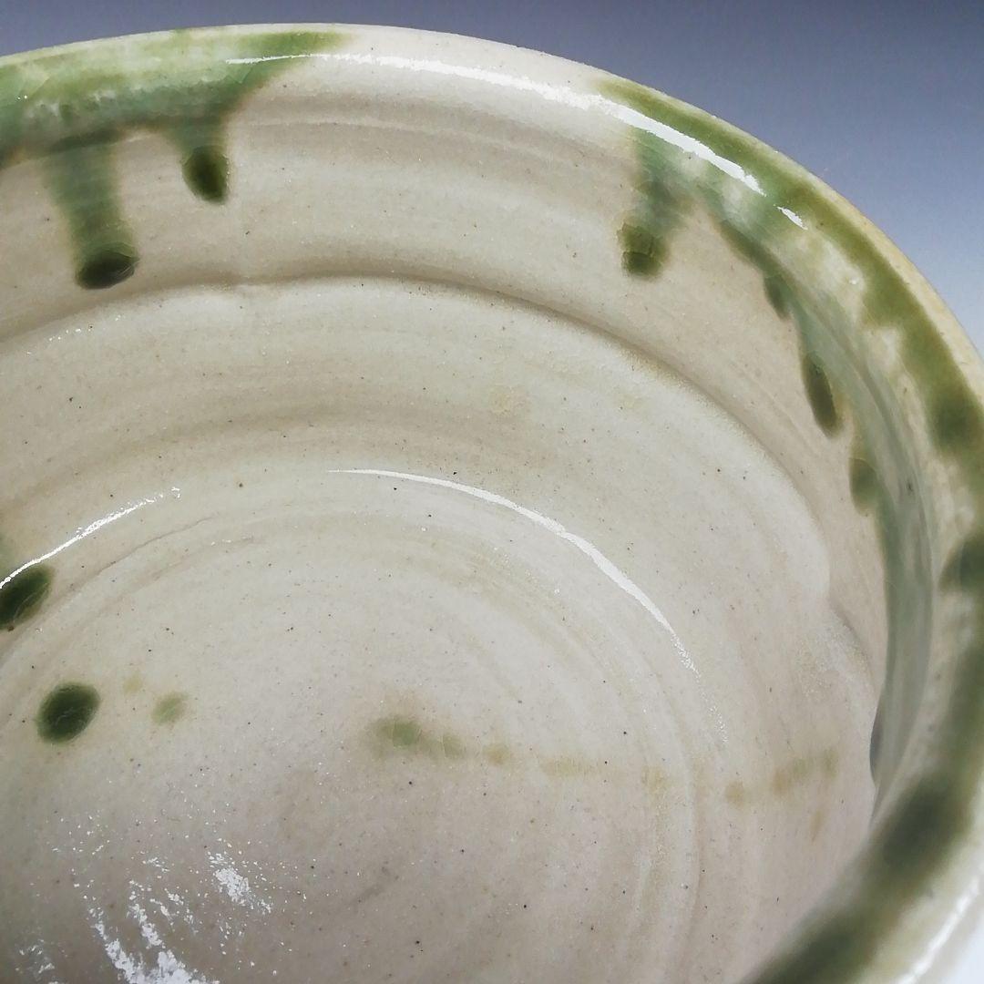 Ｔ４８０　建水　『織部焼』『瀧川恵美子 作』　共箱　茶道具