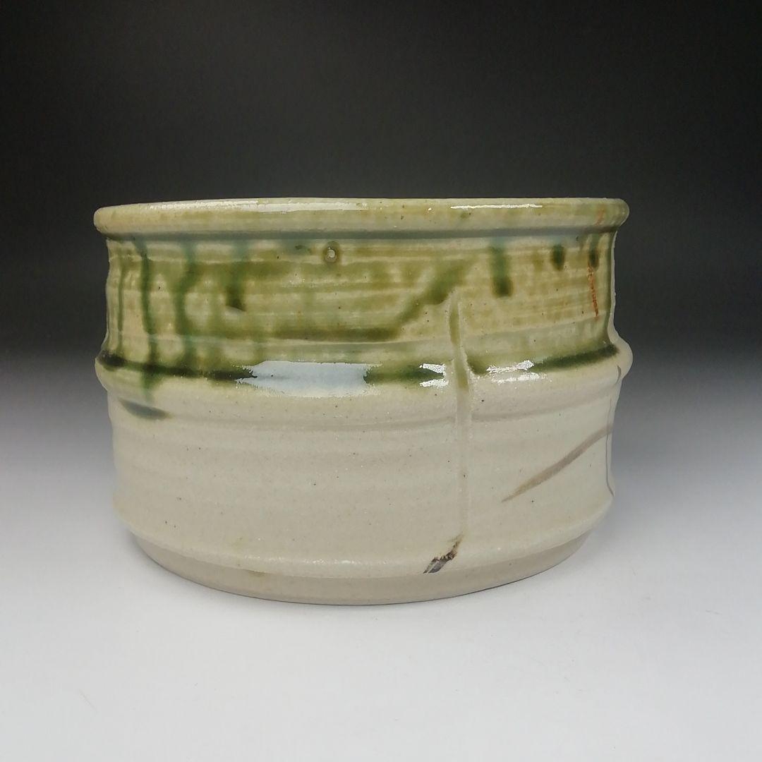 Ｔ４８０　建水　『織部焼』『瀧川恵美子 作』　共箱　茶道具