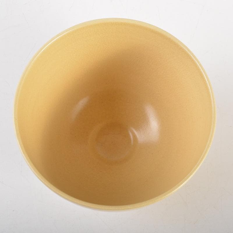 茶道具　京焼　田中香泉造　色絵金彩　菊唐草文　茶碗　共箱　N　6510