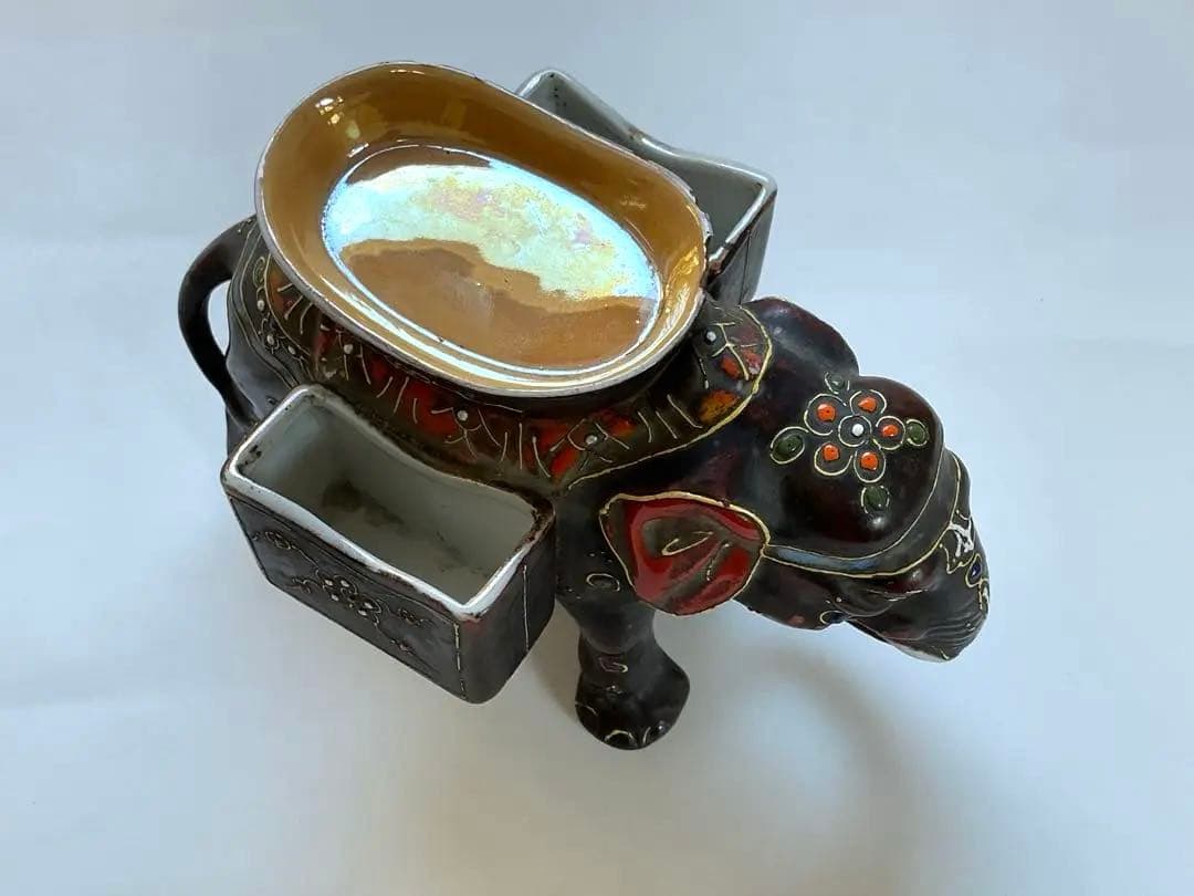 ゾウのマッチ立て 【薩摩 盛揚】 【1930年代？】