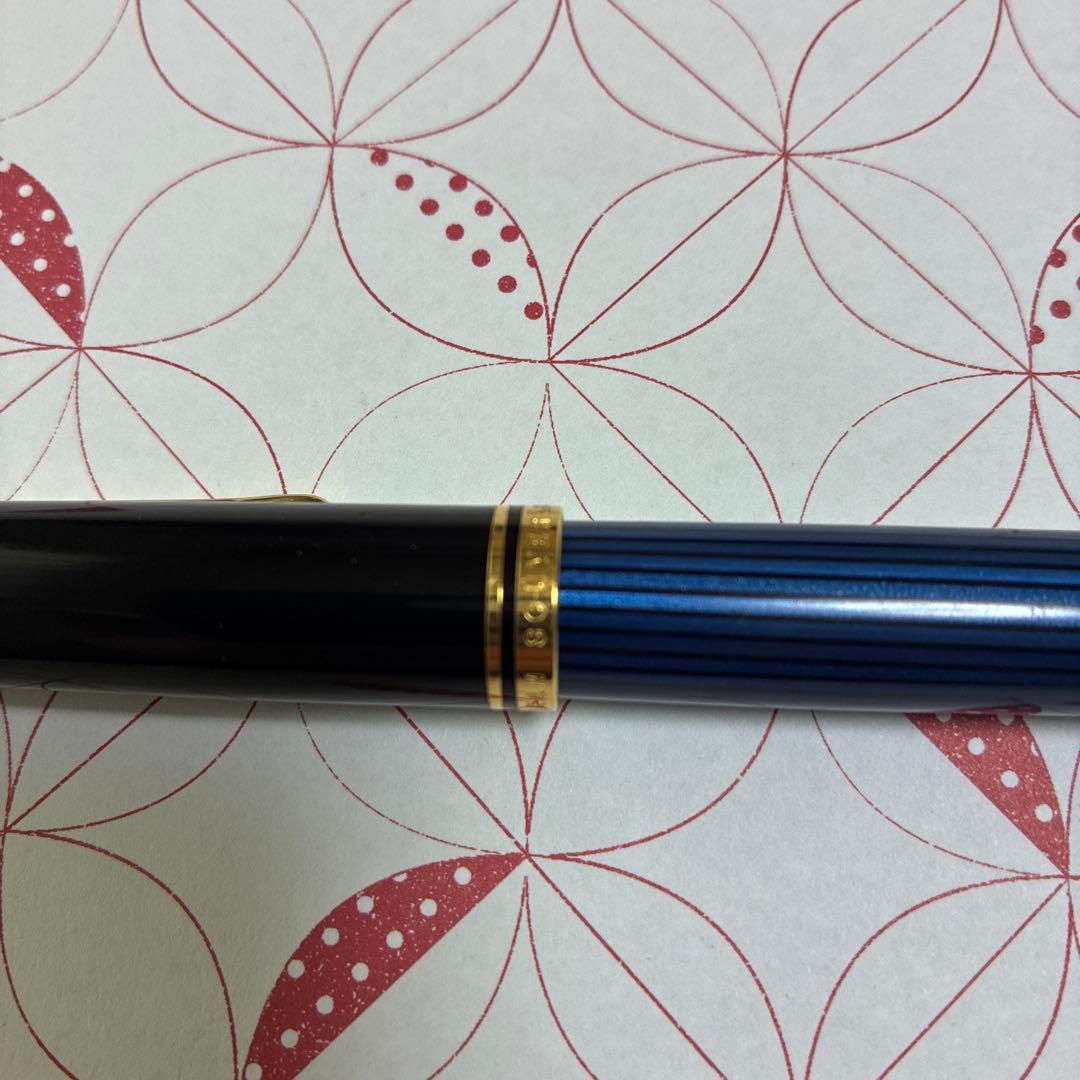 ブランド: Pelikan Souveran M600 ブルー縞 万年筆F