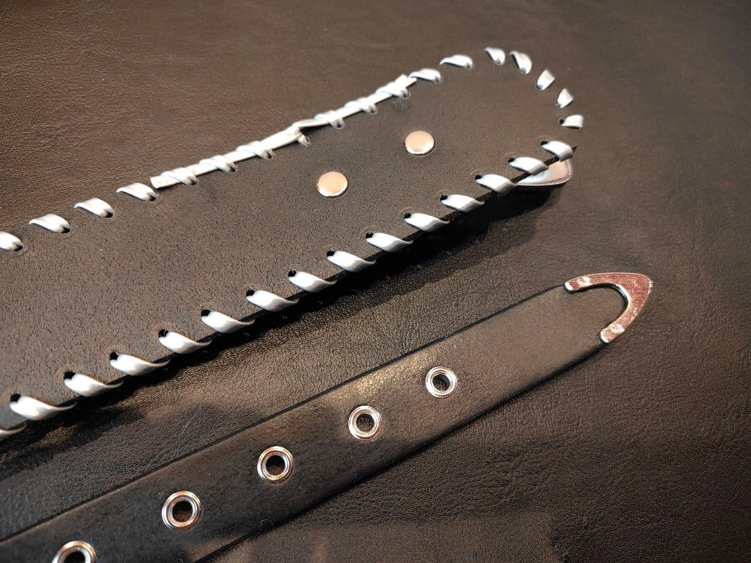 ギターストラップ　本革3mm厚　117〜130cm　ウエスタンバックル