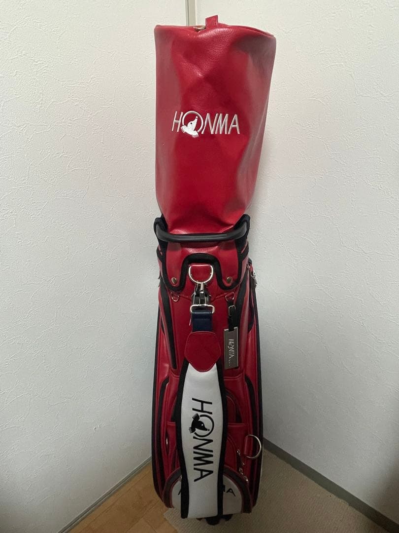 ホンマ キャディバッグ スタンド式 9.5型 レッド