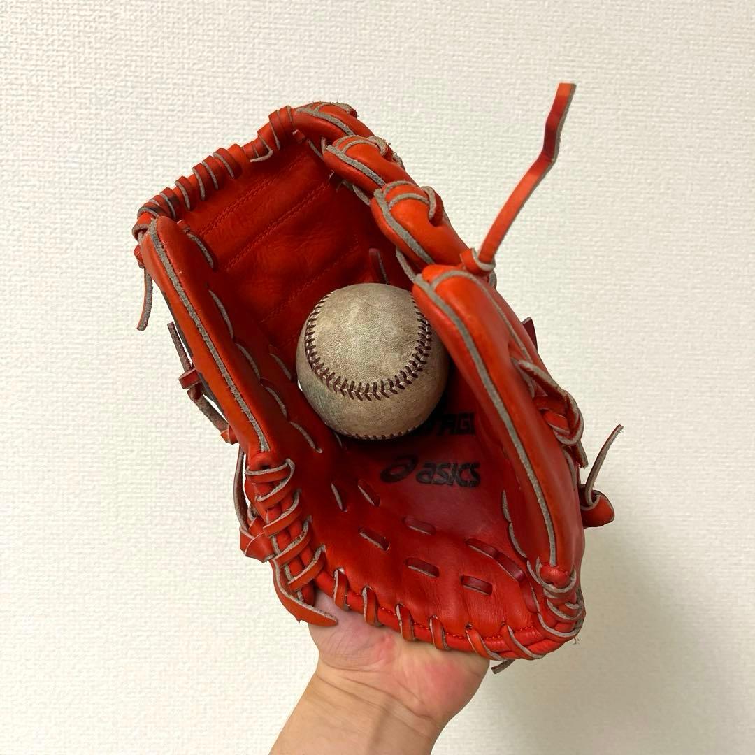 019 アシックス ゴールドステージ 美品 型抜群 軟式 少年 内野手グローブ