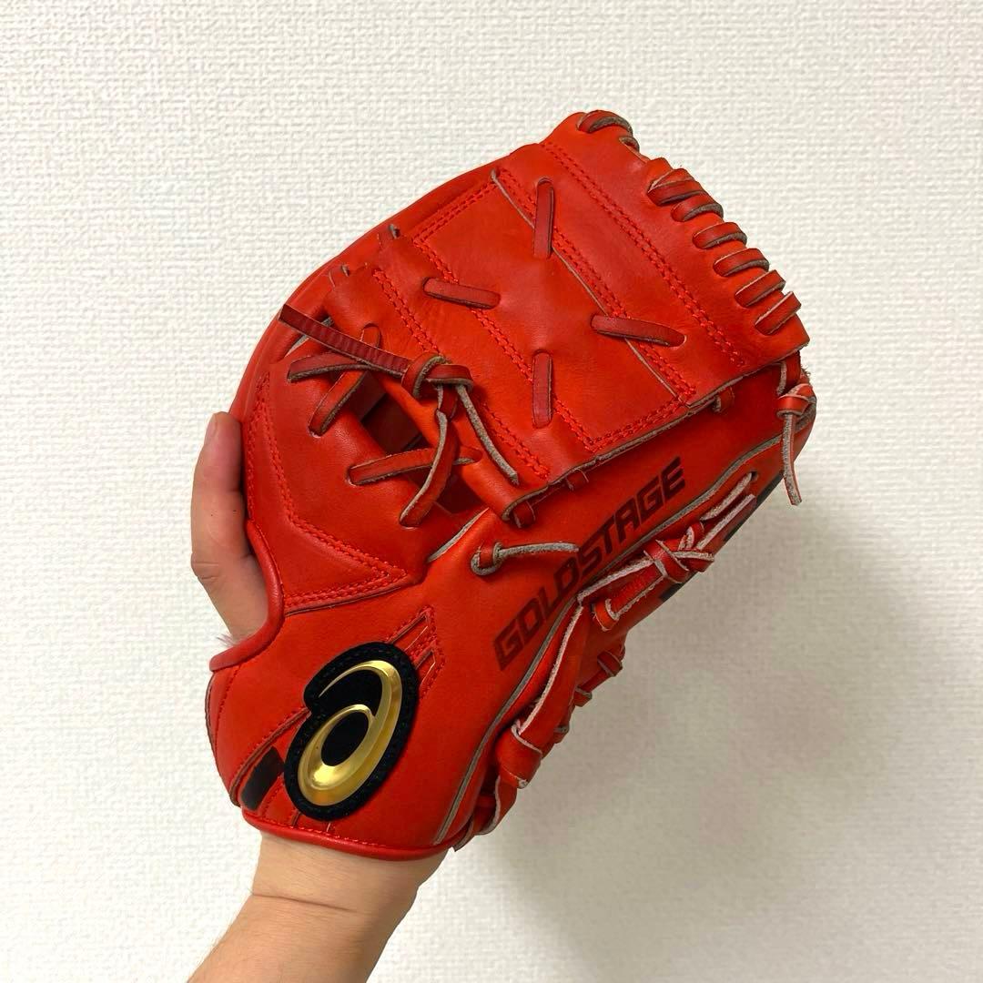 019 アシックス ゴールドステージ 美品 型抜群 軟式 少年 内野手グローブ