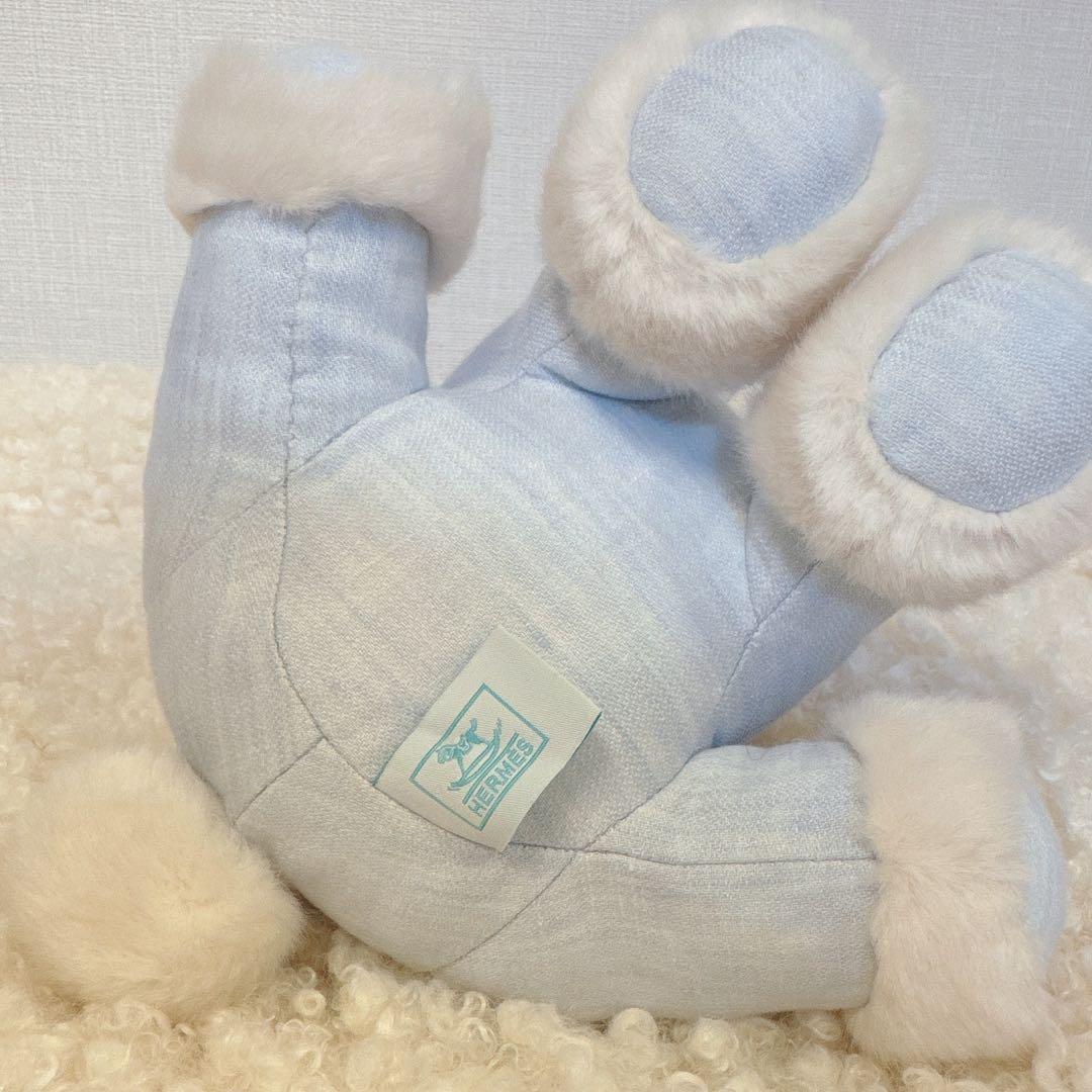 HERMES エルメス ベビーエルミー ぬいぐるみ 馬　水色