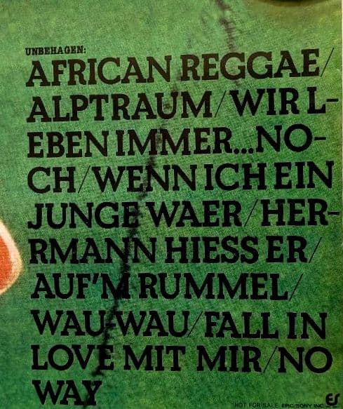 ニナ ハーゲン バンド/ウンバハーゲン 1979年 日本限定 貴重プロモポスター