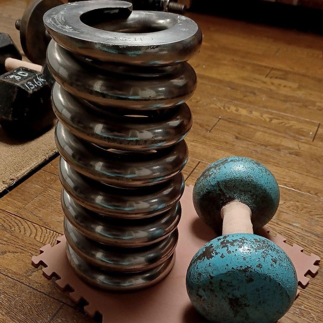 極太●ステンレスsus302熱間成形ばね★ケトルベル 代用に／引き取り限定