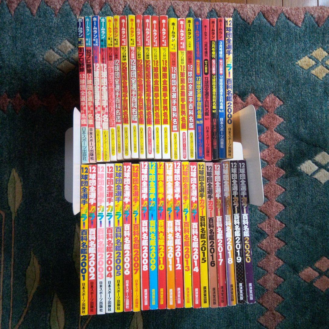 プロ野球12球団全選手名鑑1981-2020　40冊　＋　サインボール