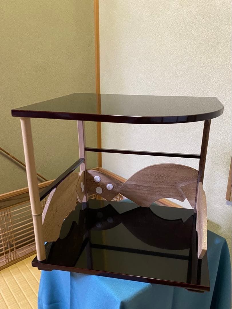 【本日限定】茶道具/寿扇棚 鵬雲斎好写 天板・地板共溜塗り 固定式