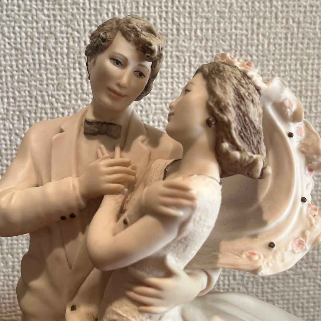 ジョゼッペアルマーニ　美品　ウェディング　恋人　結婚式　新郎新婦　陶器　人形