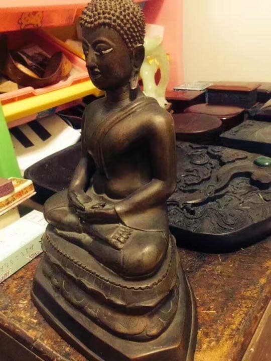 仏像 銅製 玉石象嵌 中国美術