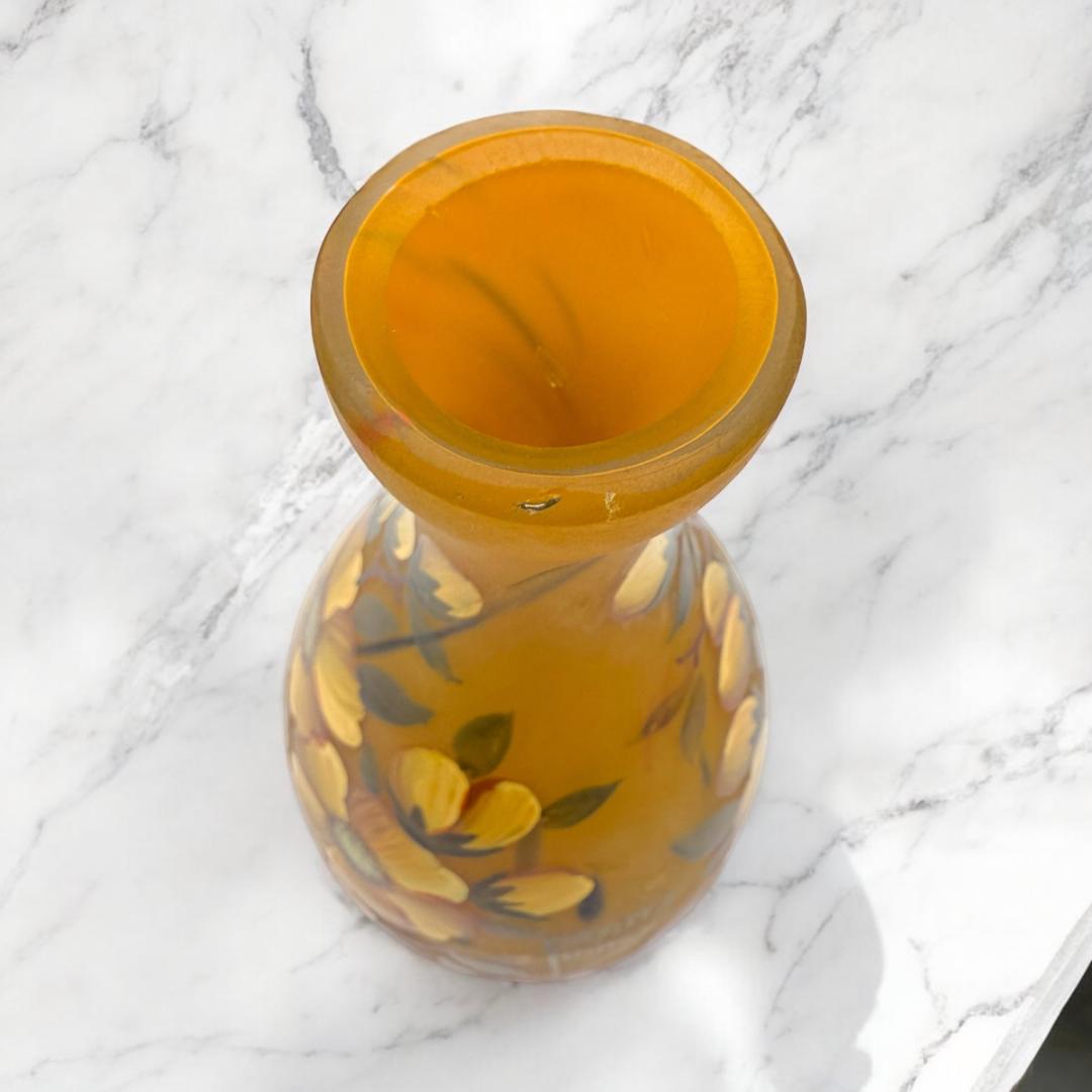 【証明書付】ドームナンシー 花瓶 高さ20cm 幅8.5cm カメオ彫り