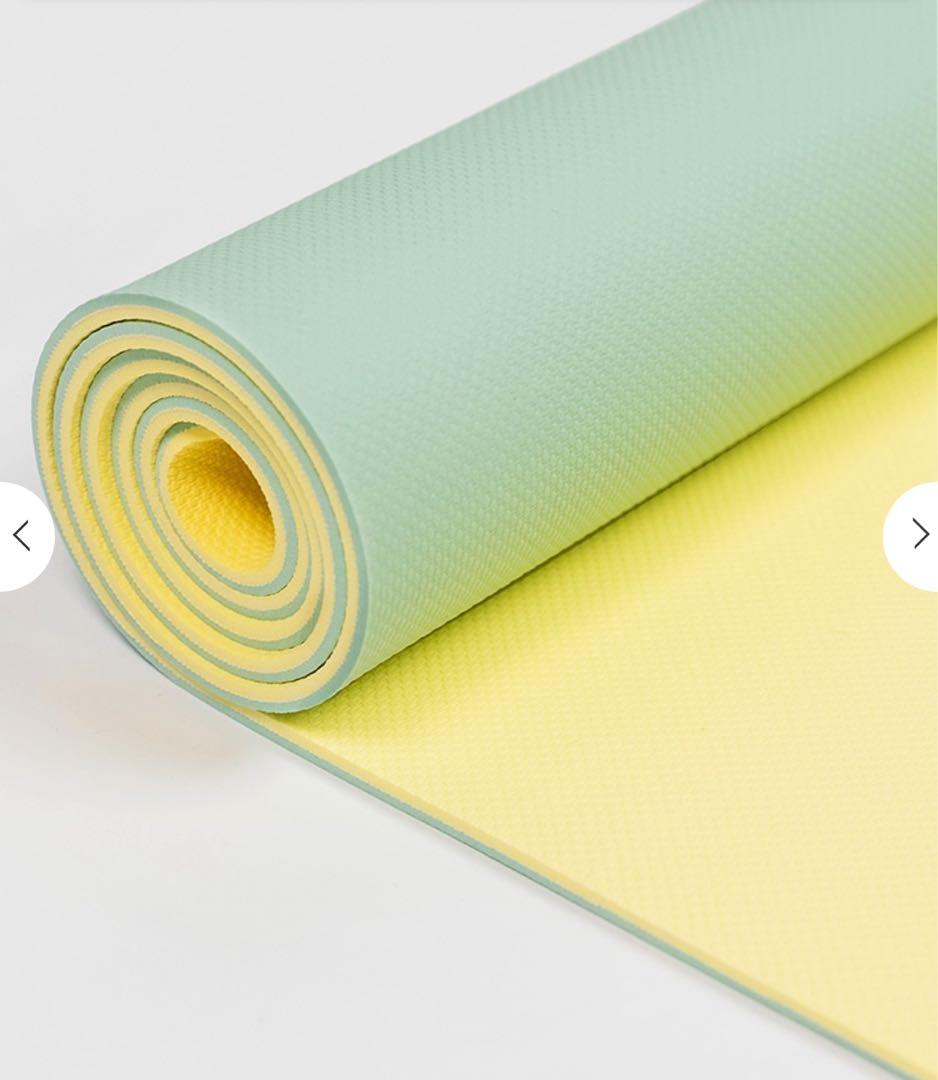 LAVA【SUKALA】リバーシブルヨガマット4mm レモンライム　ケース付き