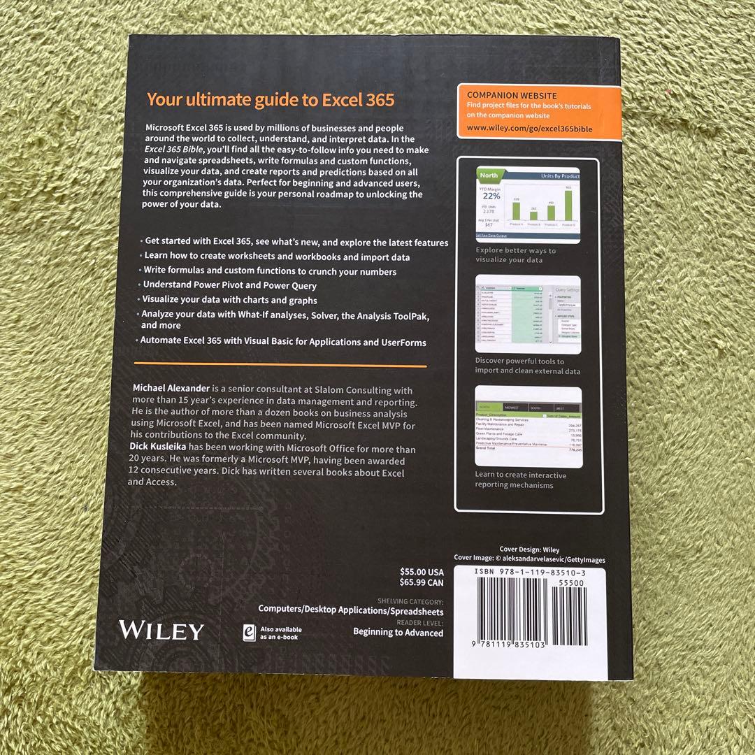 コンピュータ・IT Microsoft Excel 365 Bible Wiley