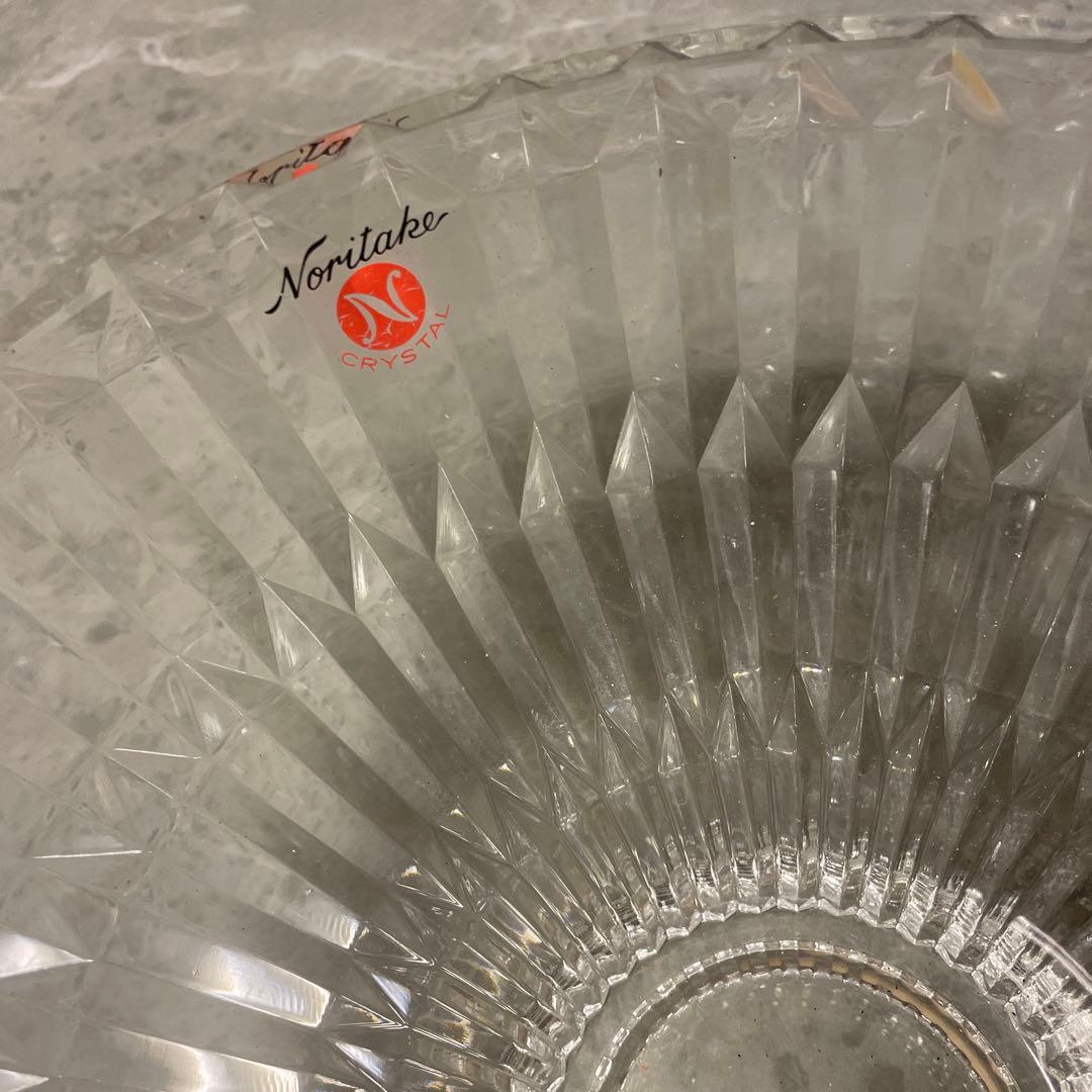 【美品】Noritake ノリタケ　クリスタル　ガラスボウル　大皿　昭和レトロ