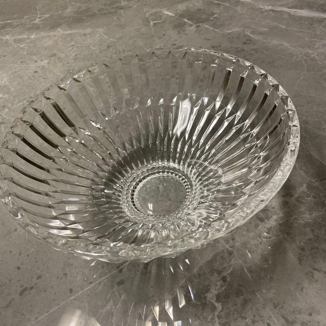 【美品】Noritake ノリタケ　クリスタル　ガラスボウル　大皿　昭和レトロ