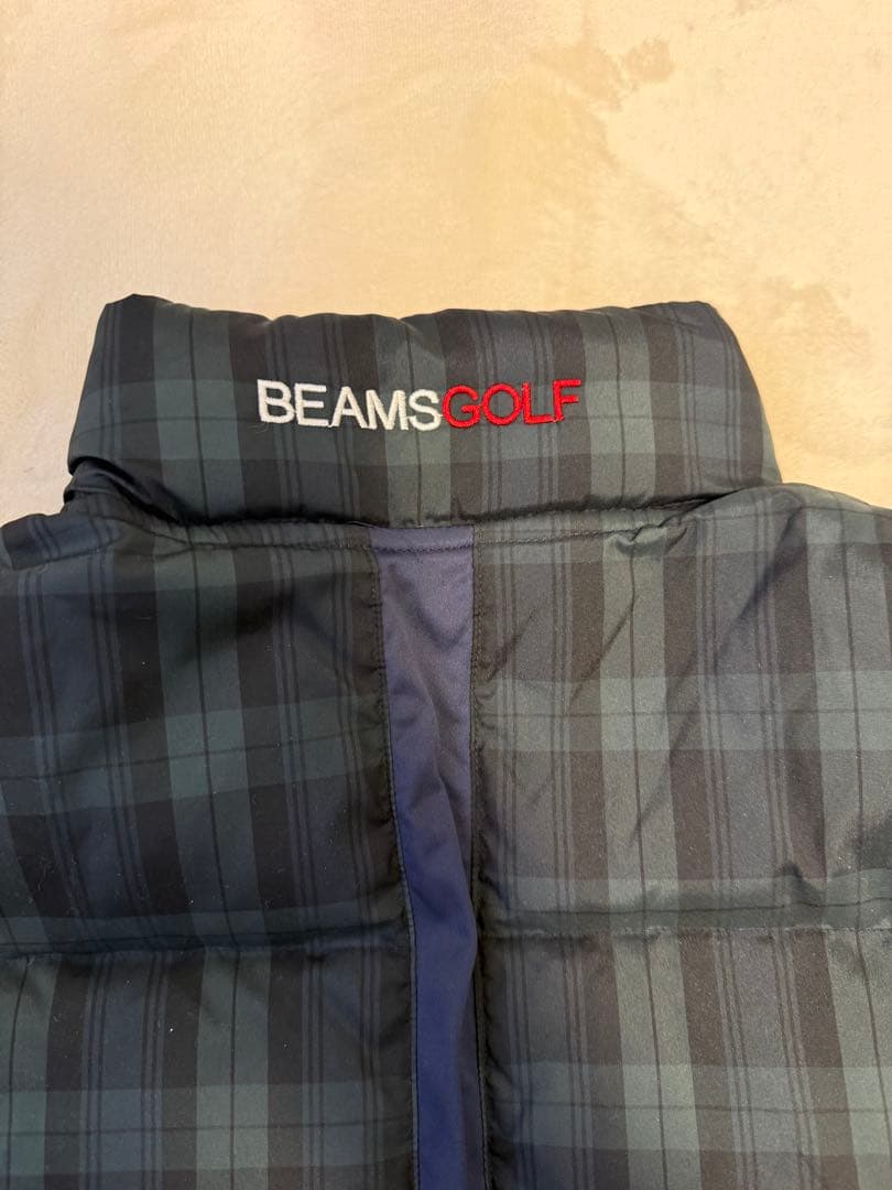 BEAMS GOLF チェック柄 ナイロンベスト& ネイビー ジャケット