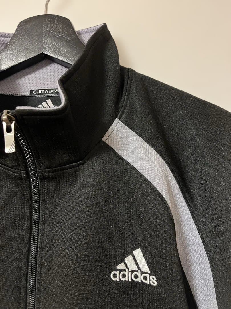 adidas ジャージ上（O）下（Ｌ）サイズ違いセット ブラック/ホワイト