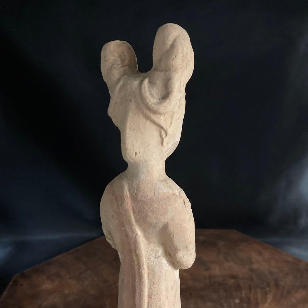 赤札閉店セール❗️【ギャラリー三益】中国古美術　唐代加彩美人俑（唐時代）