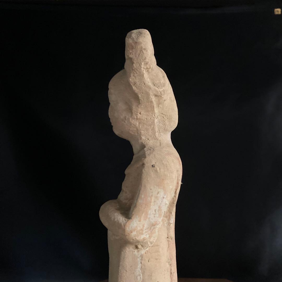 赤札閉店セール❗️【ギャラリー三益】中国古美術　唐代加彩美人俑（唐時代）