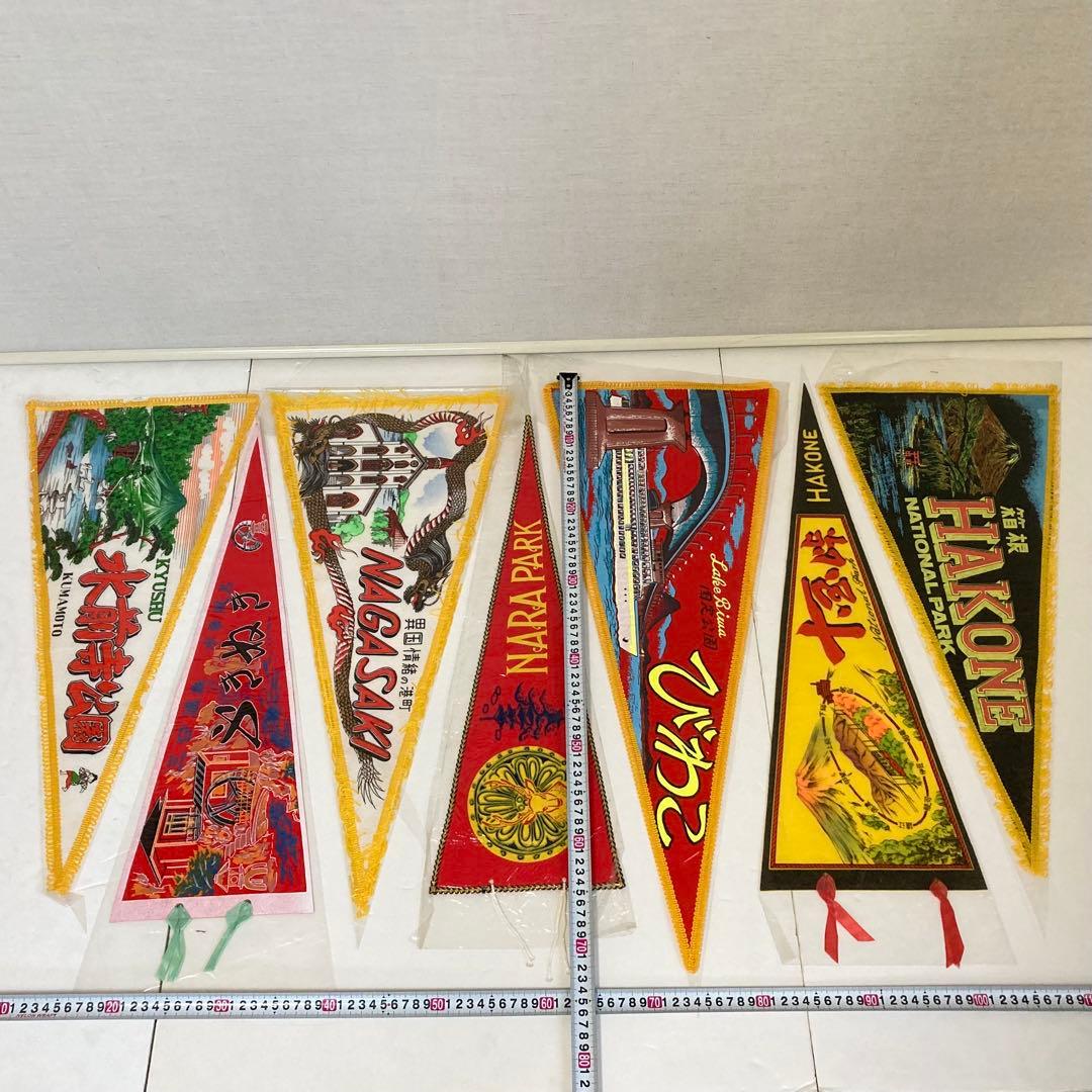 ペナント 壁掛け 旅行 観光地 名所 記念 日本 まとめ売り 60枚 レトロ