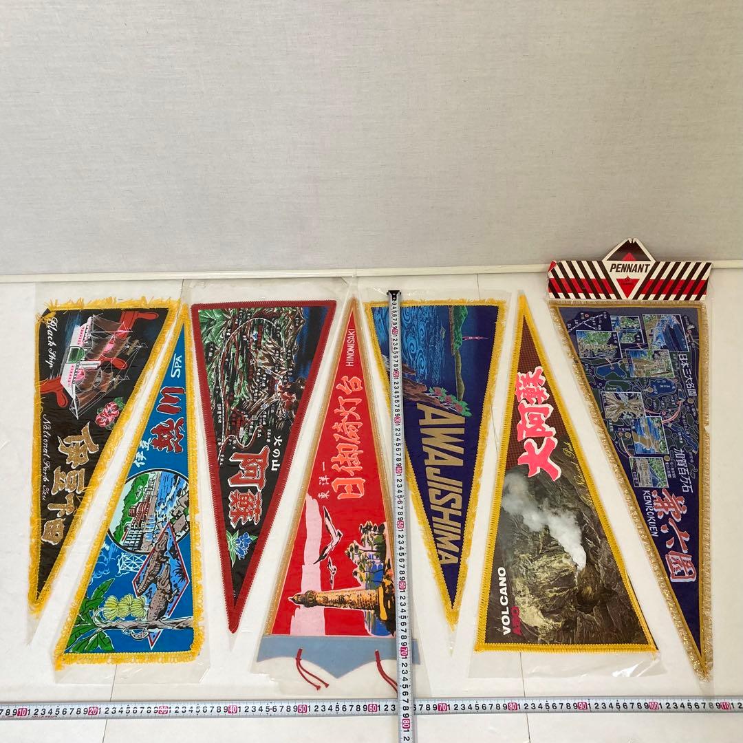 ペナント 壁掛け 旅行 観光地 名所 記念 日本 まとめ売り 60枚 レトロ