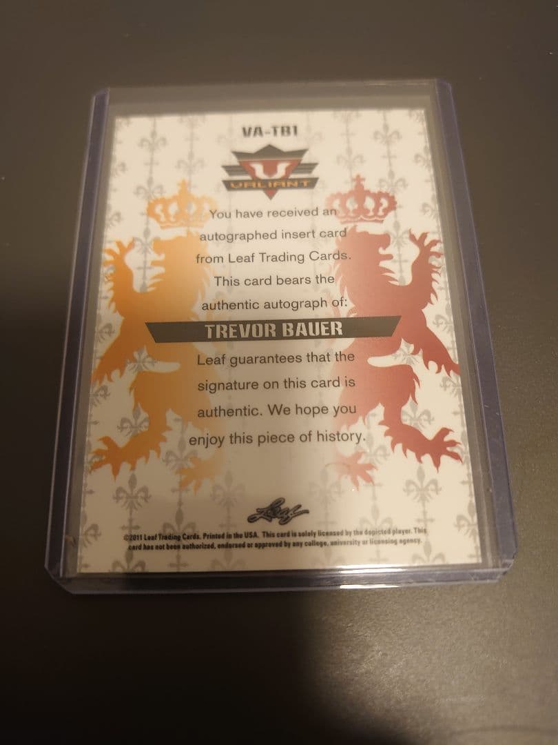 RC Trevor Bauer 直書きサイン on card auto インスク