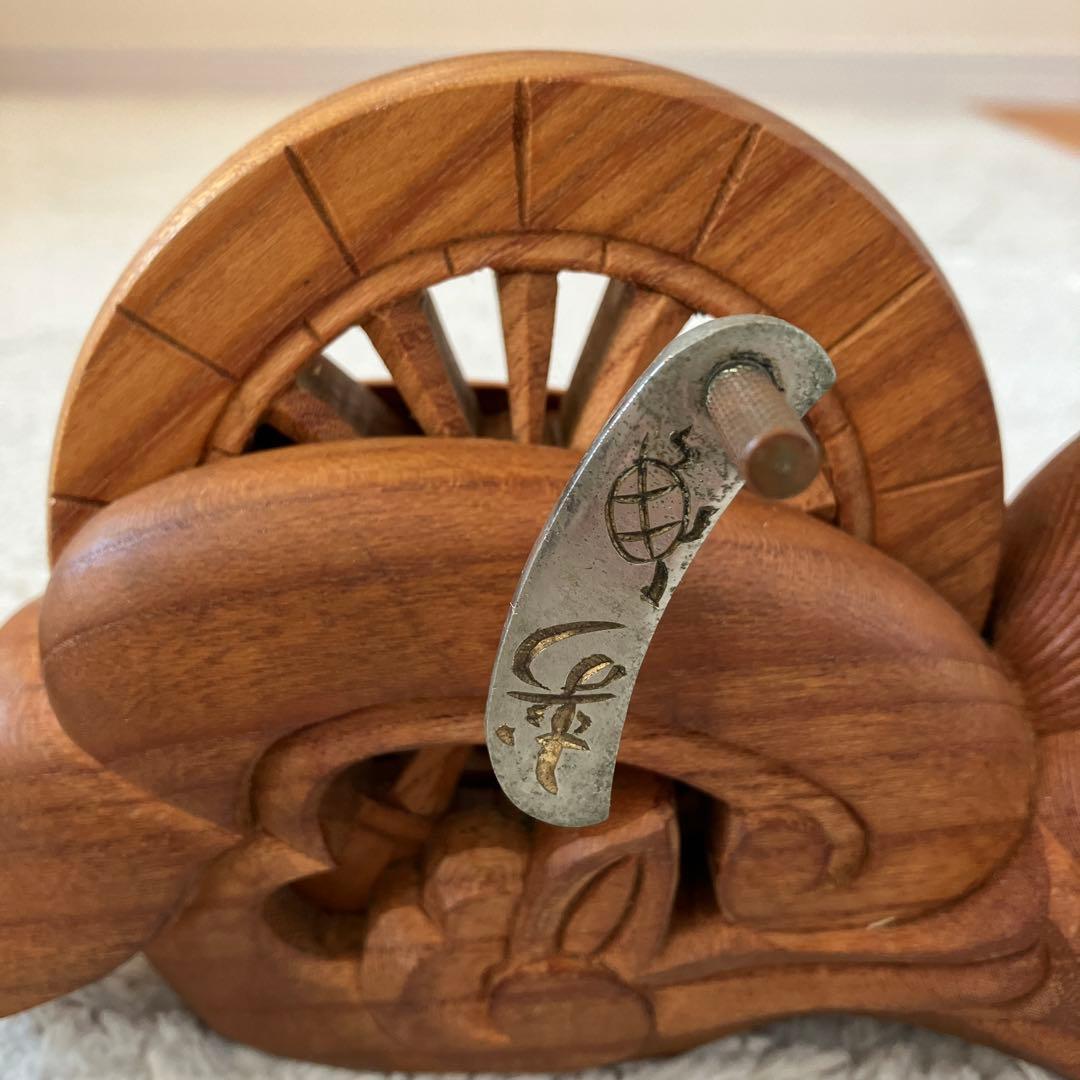 墨壺 坪辰作 欅 鶴亀 大工道具 工芸品 墨壷 墨つぼ すみつぼ けやき ケヤキ