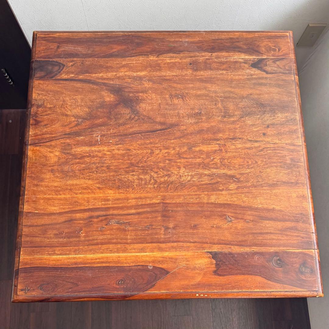 アンティーク無垢材テーブル　ブロカント 古道具 作業台 ダイニングテーブル 四角