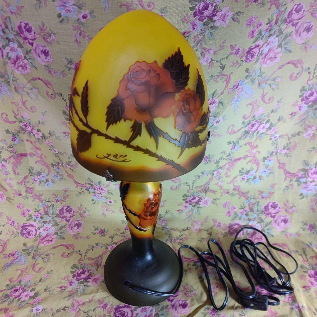 ガレ風 薔薇彩ルームランプ
