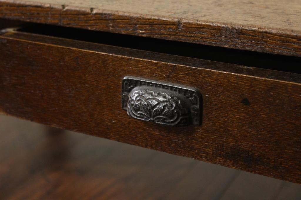 古い文机！抽斗2杯！和室時代箪笥テーブルローボードテレビ台カフェ店舗古家具