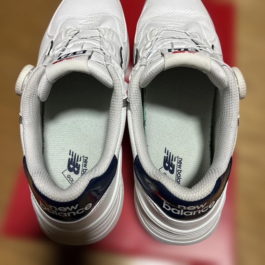 New Balance 574 ホワイト×ネイビー BOA 27.5