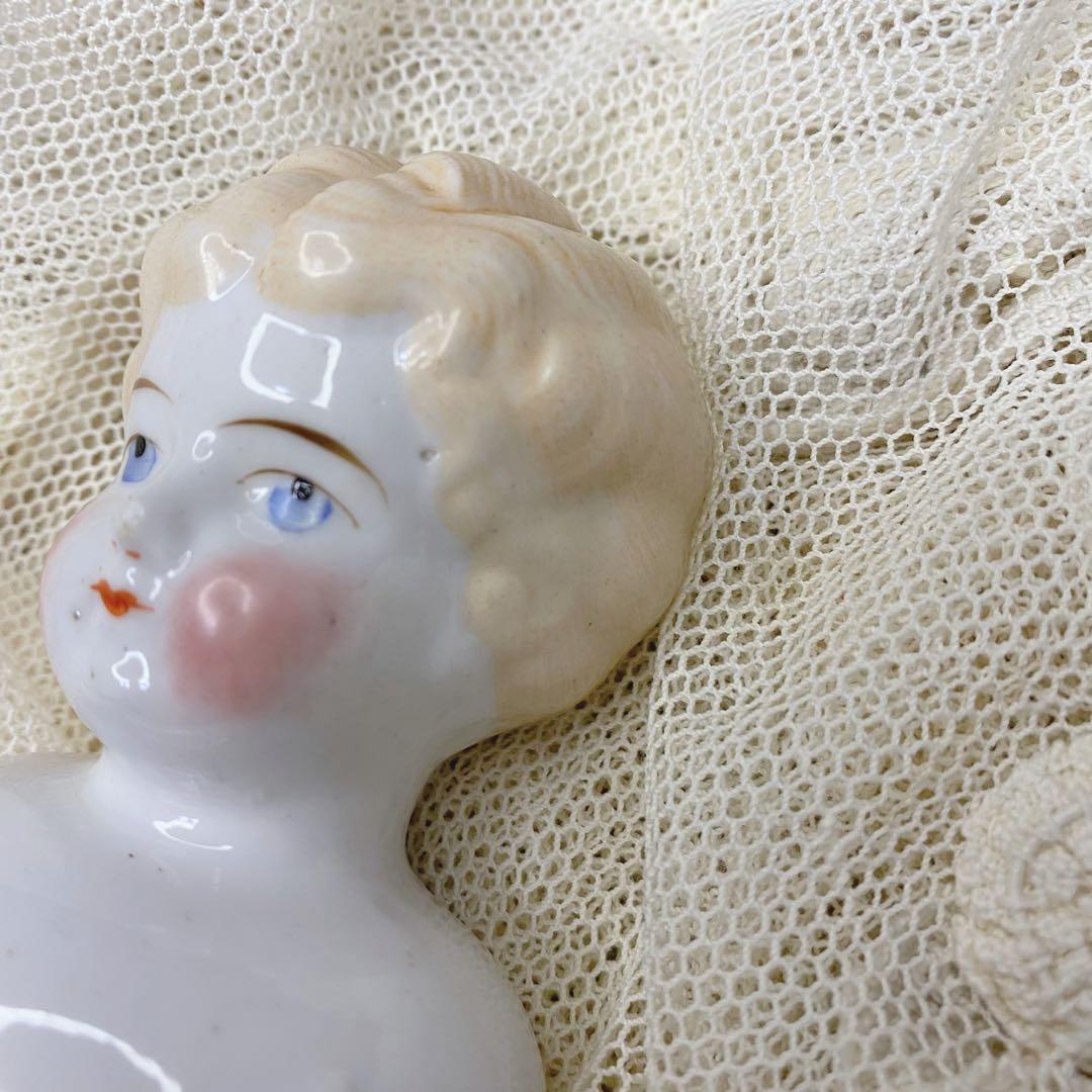 ドイツアンティーク チャイナヘッドドール ヘッド ブロンド