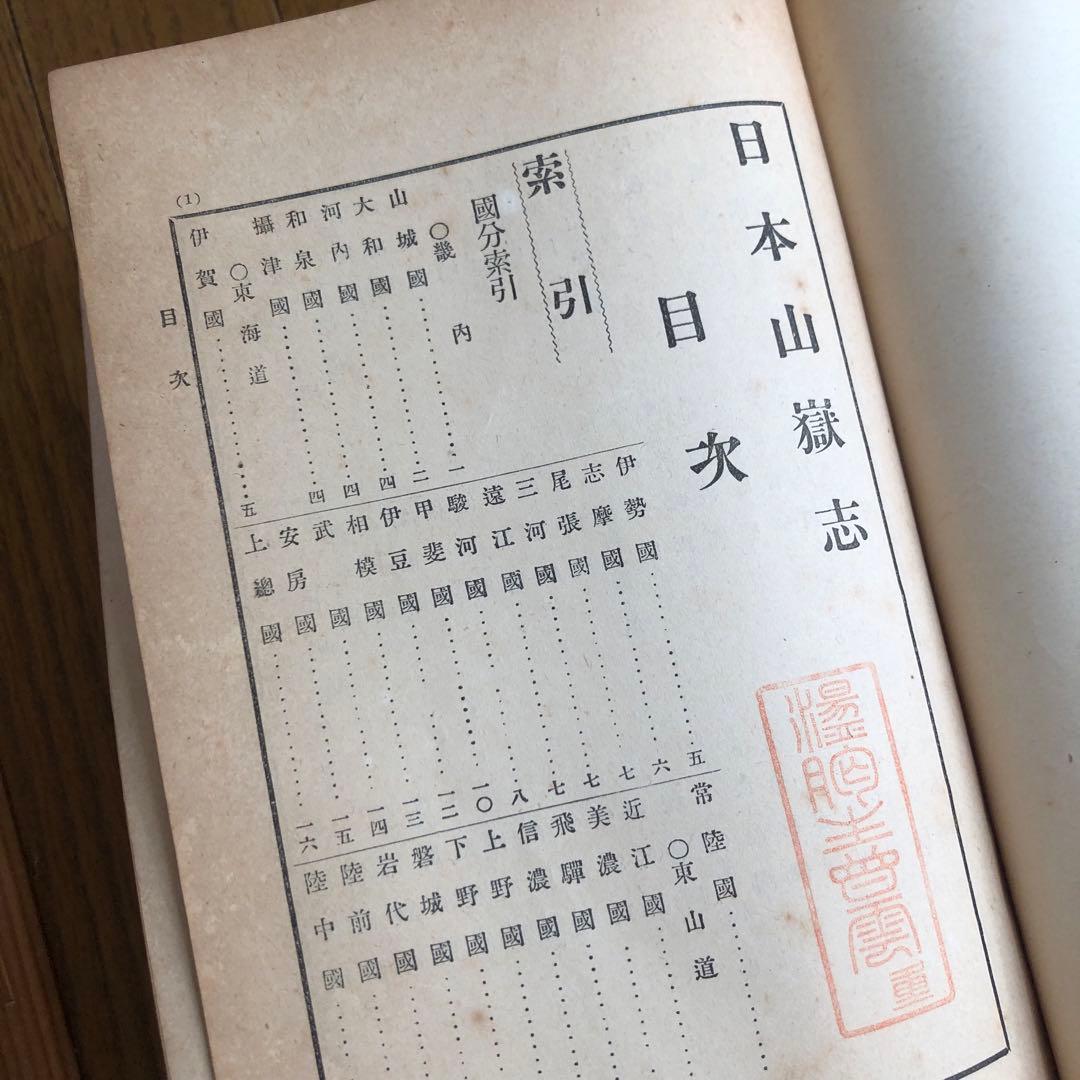 #165：山岳辞典『日本山嶽志』　明治大正発行‼️台湾が日本だった時の地図付き！