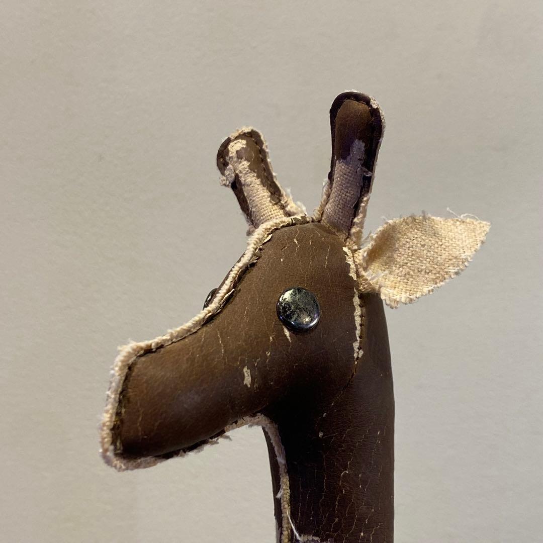 古いキリンの置物 オブジェ 古道具