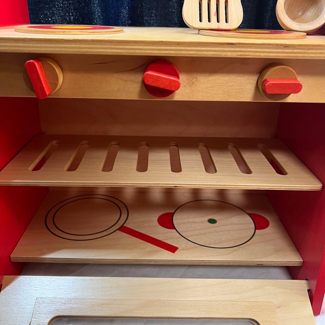 木製 ハローキティ キッチン コンロ ☆ 高さ 約55cm おままごと サンリオ