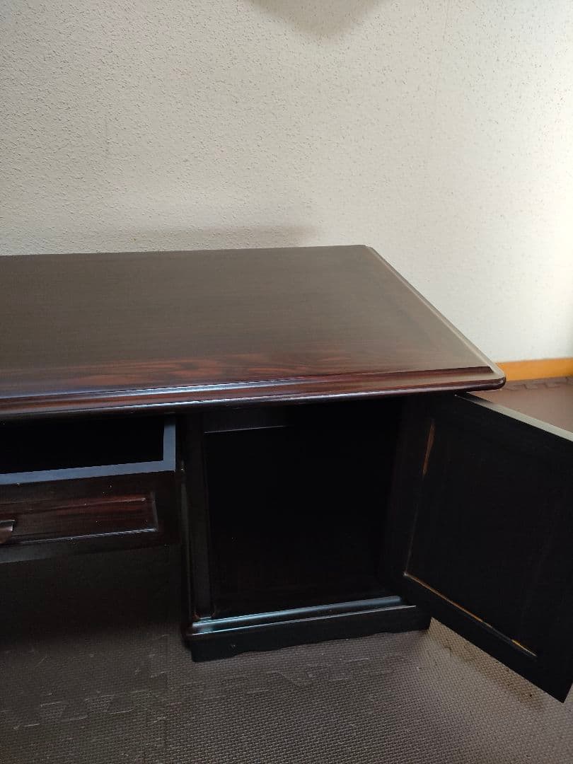 最高峰　唐木文机 ダークブラウン 　アンティーク